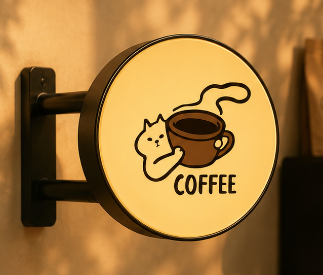 Gato blanco con taza de café